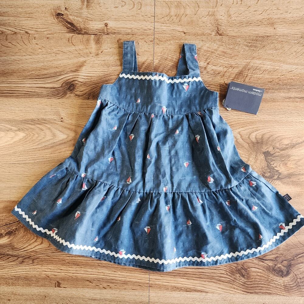 NWT Modern Moments Blue Sleeveless Dress - 3T Boats, Summer‎
